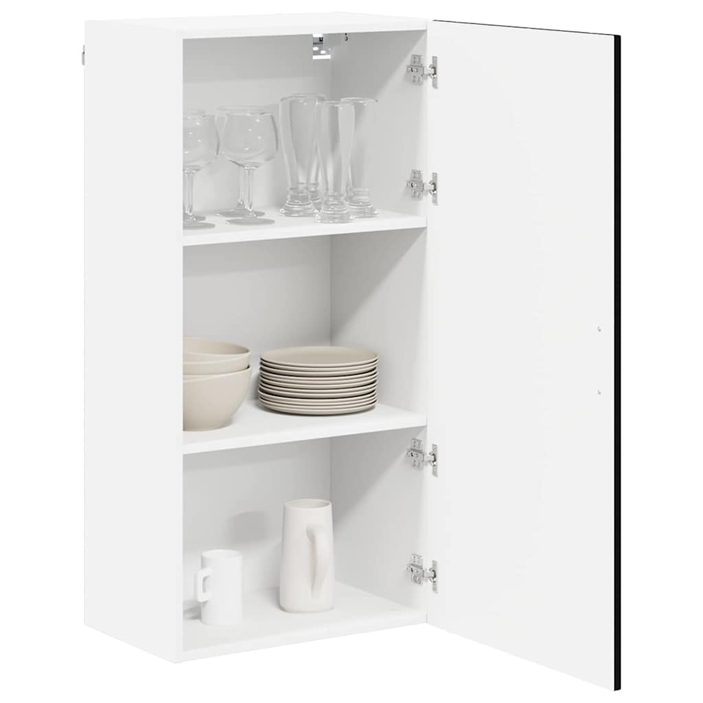 Vidaxl wandkast lucca zwart 50 x 31 x 100 cm bewerkt hout