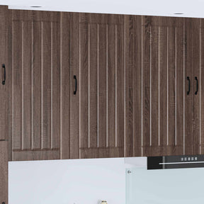 Vidaxl wandkast lucca bruin eiken 50 x 31 x 100 cm bewerkt hout