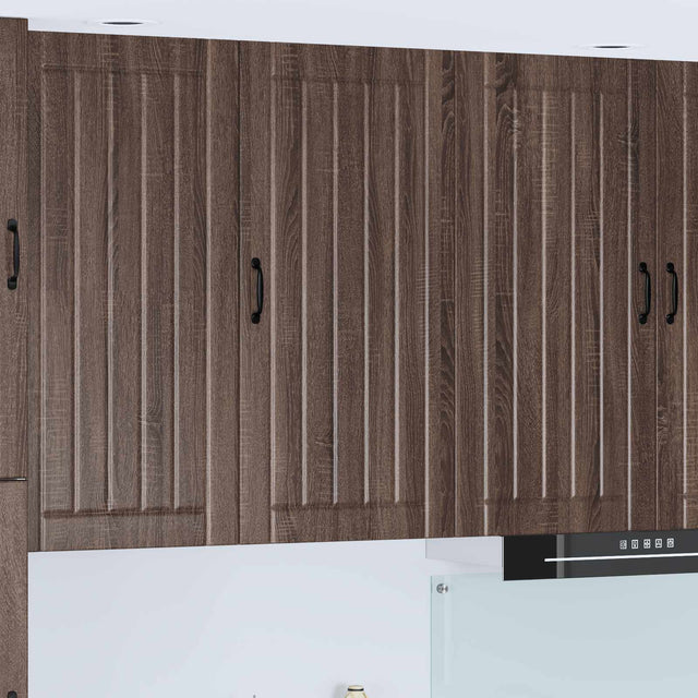 Vidaxl wandkast lucca bruin eiken 50 x 31 x 100 cm bewerkt hout
