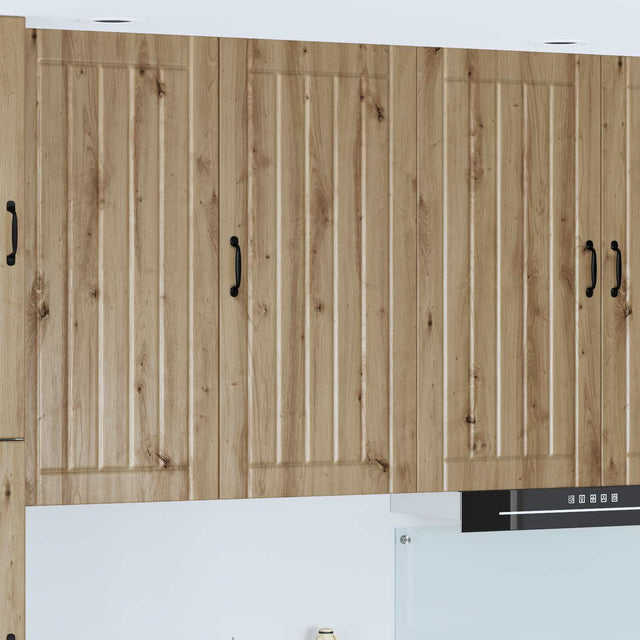 Vidaxl wandkast lucca artisanaal eiken 50 x 31 x 100 cm bewerkt hout