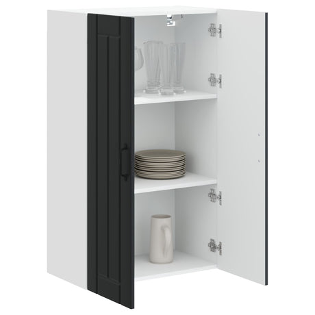 Vidaxl wandkast lucca zwart 60 x 31 x 100 cm bewerkt hout