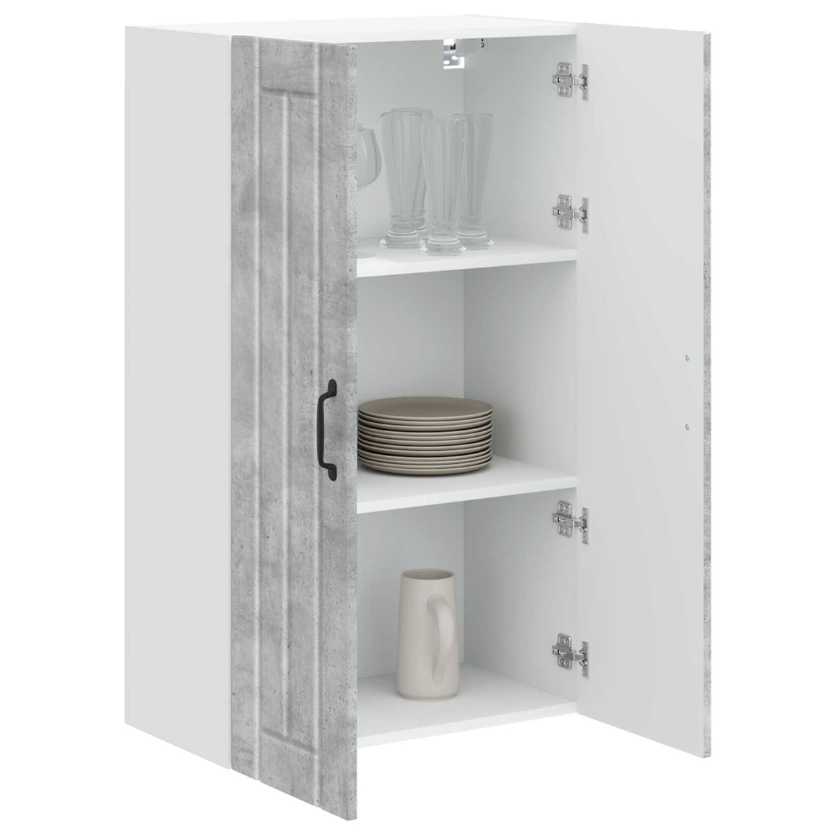 Vidaxl wandkast lucca betongrijs 60 x 31 x 100 cm bewerkt hout