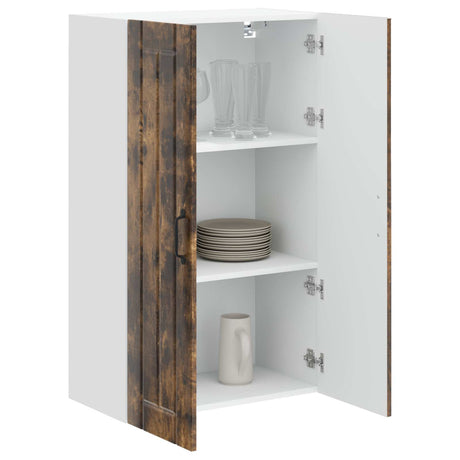 Vidaxl wandkast lucca gerookt eiken 60 x 31 x 100 cm bewerkt hout
