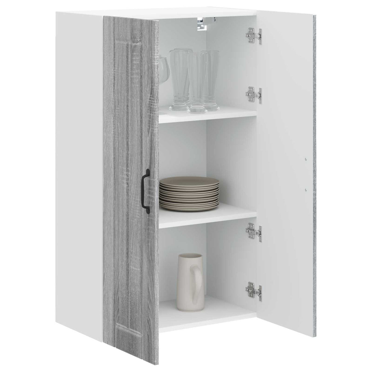 Vidaxl wandkast lucca grijs sonoma 60 x 31 x 100 cm bewerkt hout