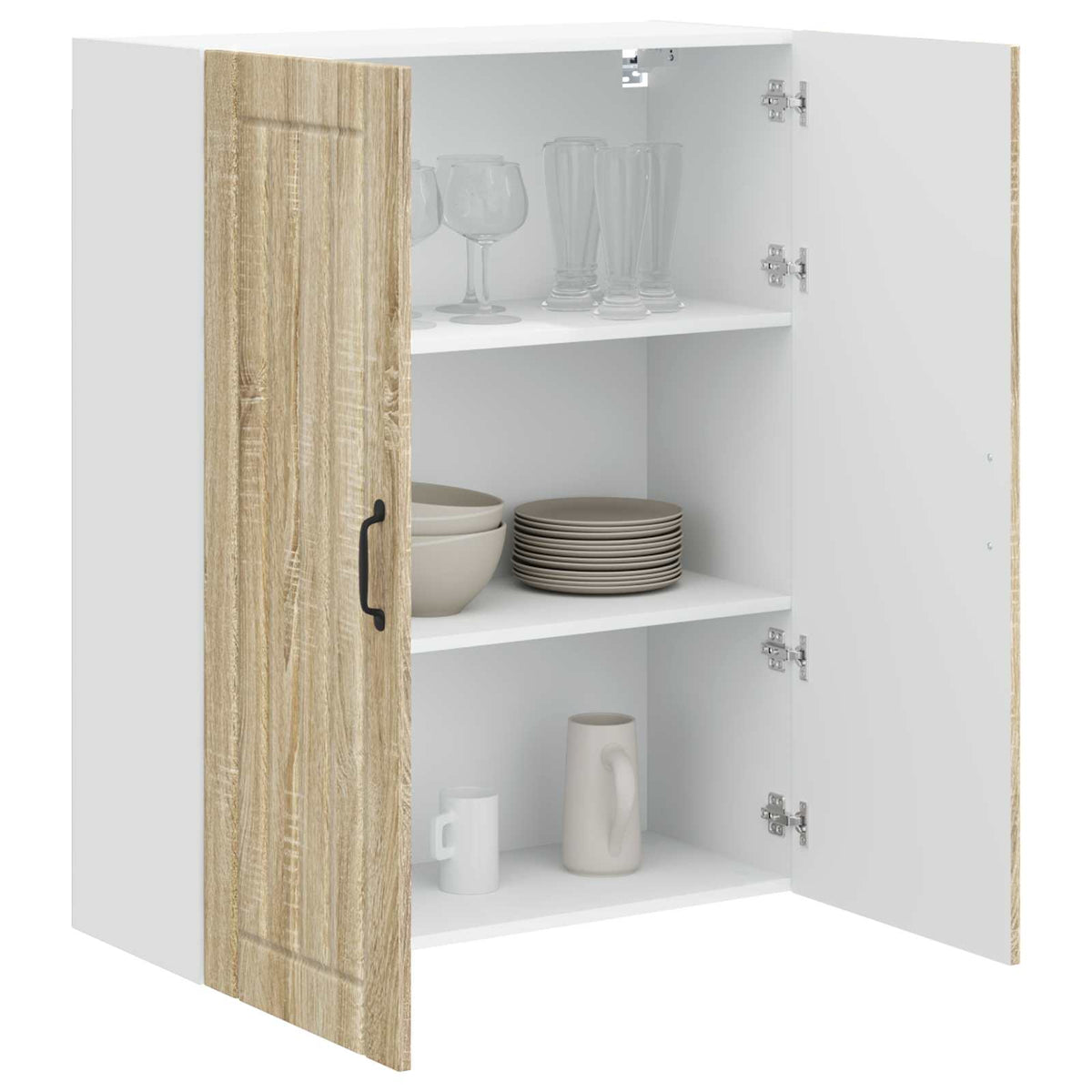 Vidaxl wandkast lucca sonoma eiken 80 x 31 x 100 cm bewerkt hout
