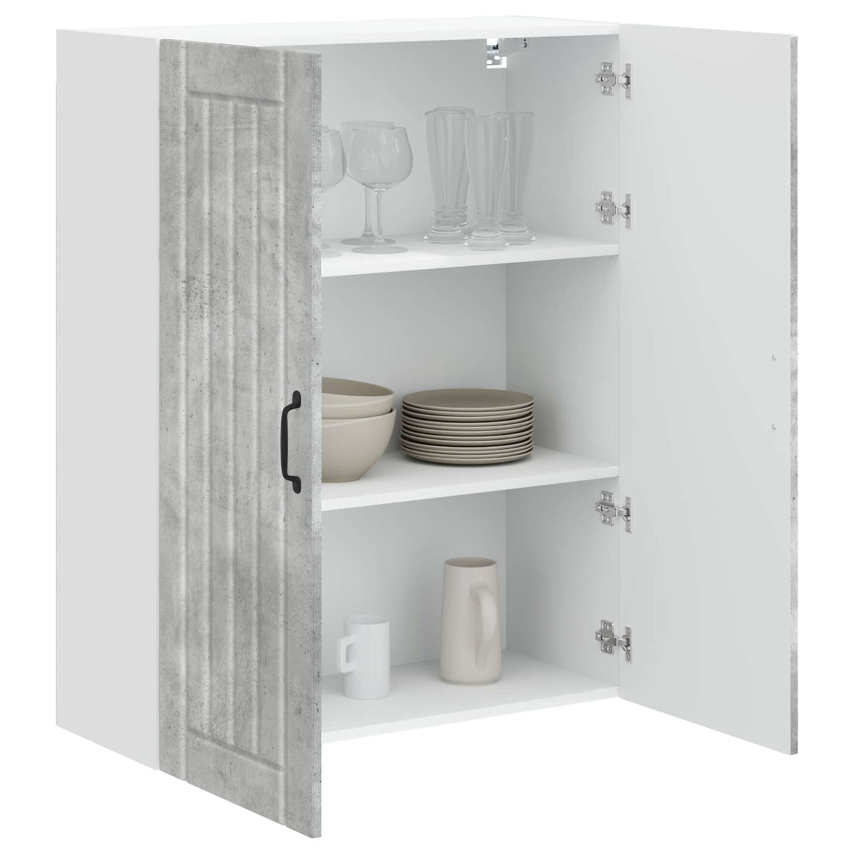 Vidaxl wandkast lucca betongrijs 80 x 31 x 100 cm bewerkt hout