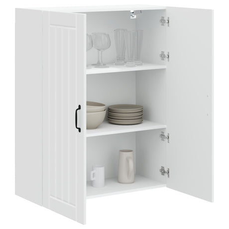 Vidaxl wandkast lucca hoogglans wit 80 x 31 x 100 cm bewerkt hout