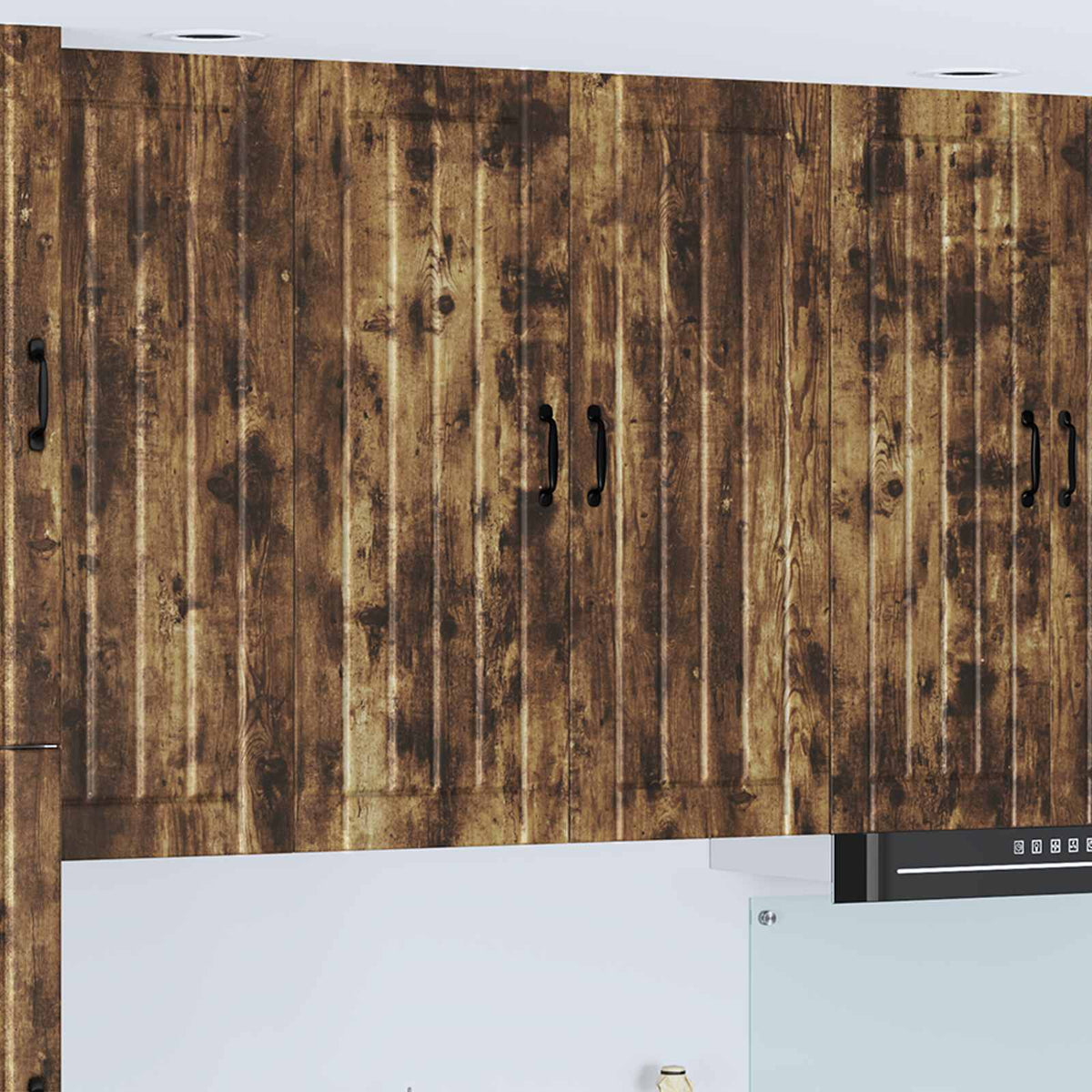 Vidaxl wandkast lucca gerookt eiken 80 x 31 x 100 cm bewerkt hout