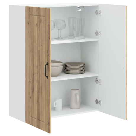 Vidaxl wandkast lucca artisanaal eiken 80 x 31 x 100 cm bewerkt hout
