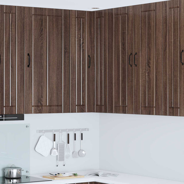 Vidaxl wandhoekkast lucca bruin eiken 57 x 57 x 100 cm bewerkt hout