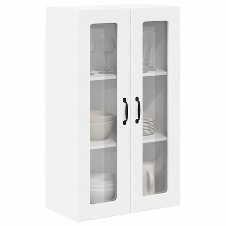 Vidaxl wandglas cabinet lucca wit 60 x 31 x 100 cm bewerkt hout