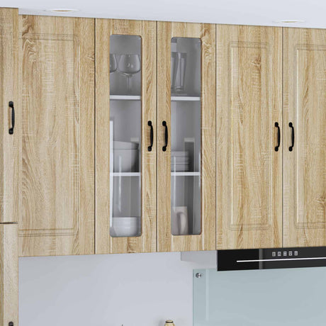 Vidaxl wandglas cabinet lucca sonoma eiken 60 x 31 x 100 cm