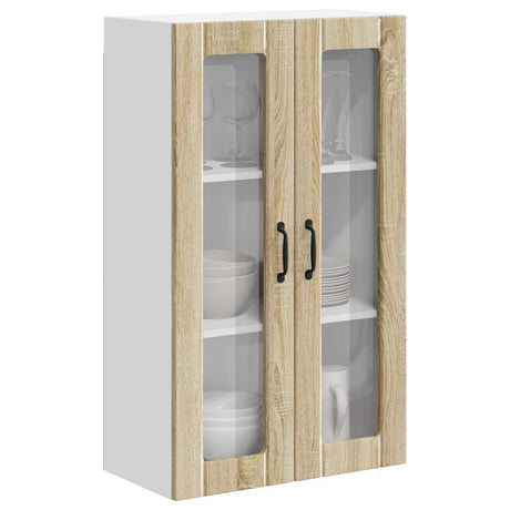 Vidaxl wandglas cabinet lucca sonoma eiken 60 x 31 x 100 cm