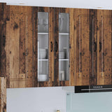Vidaxl wandglas cabinet lucca oud hout 60 x 31 x 100 cm bewerkt hout
