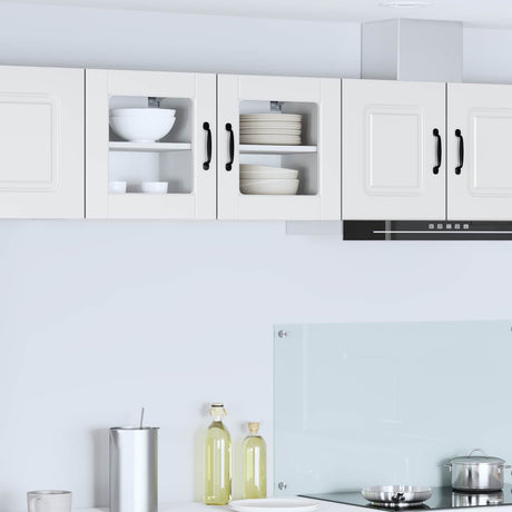 Vidaxl wandglas cabinet porto wit 40 x 31 x 40 cm bewerkt hout
