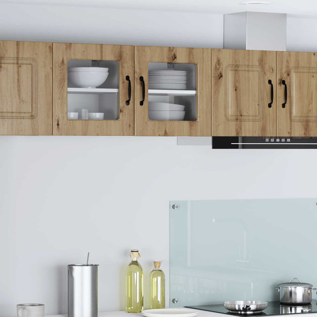 Vidaxl wandglas cabinet porto artisan eiken 40 x 31 x 40 cm