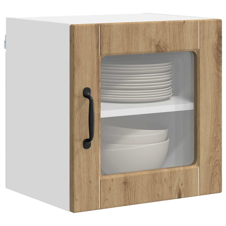 Vidaxl wandglas cabinet porto artisan eiken 40 x 31 x 40 cm