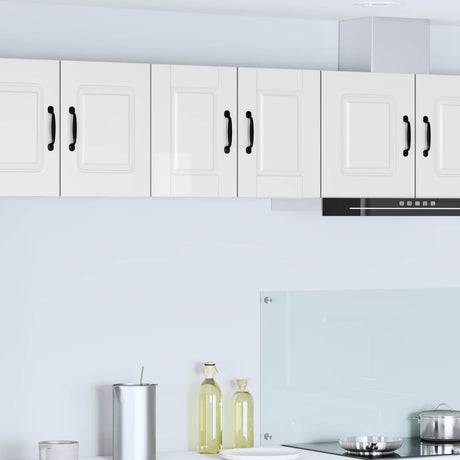 Vidaxl wandkast porto 2 st hoogglans wit bewerkt hout