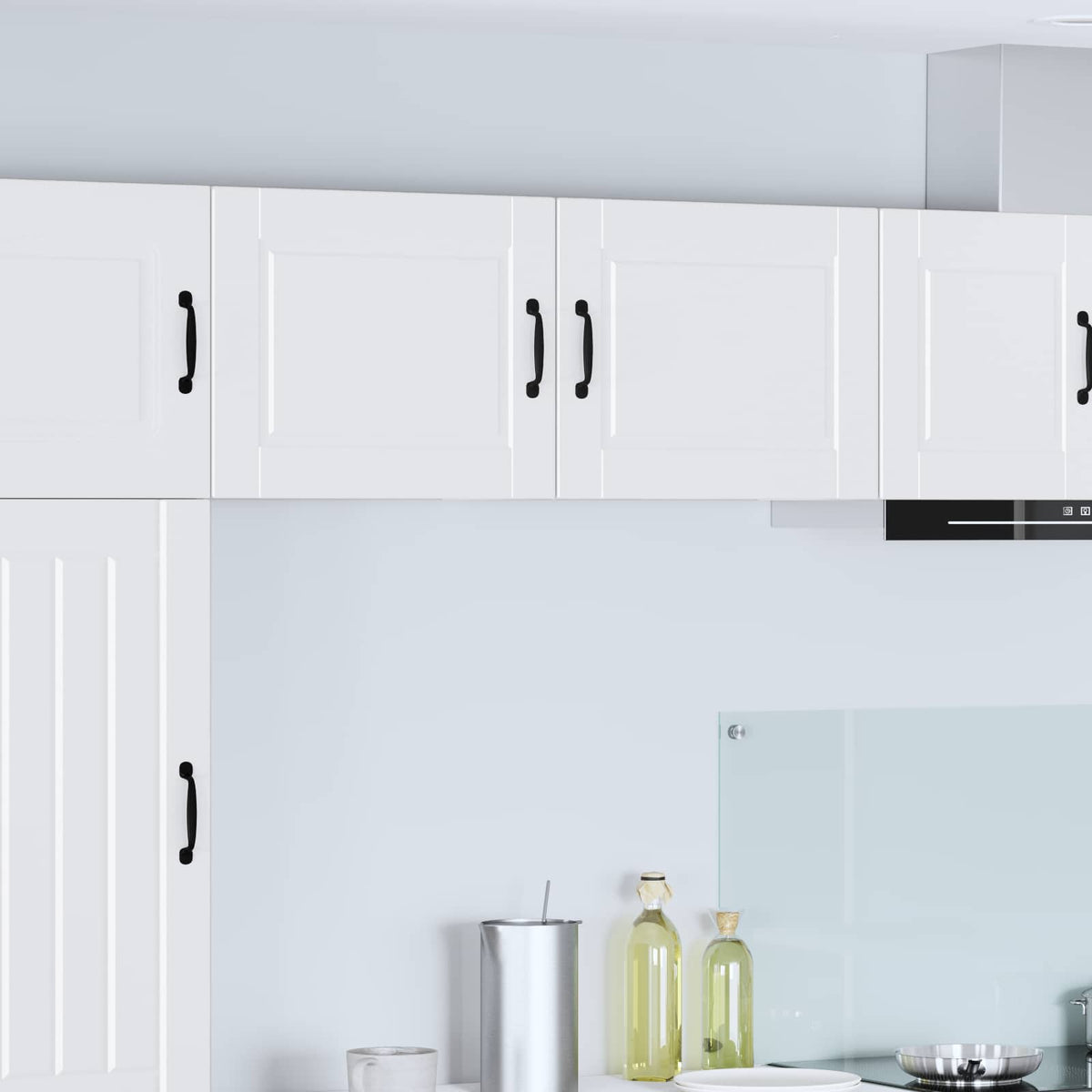 Vidaxl wandkast porto 2 st wit bewerkt hout