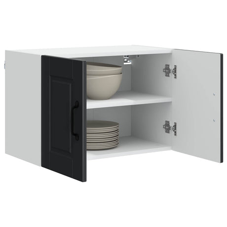 Vidaxl wandkast porto zwart 60 x 31 x 40 cm bewerkt hout