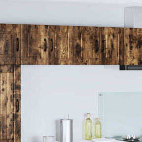 Vidaxl wandkast porto 2 st gerookt eiken bewerkt hout