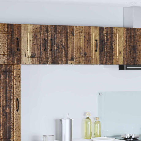 Vidaxl wandkast porto 2 st oudhout bewerkt hout