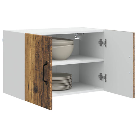 Vidaxl wandkast porto 2 st oudhout bewerkt hout