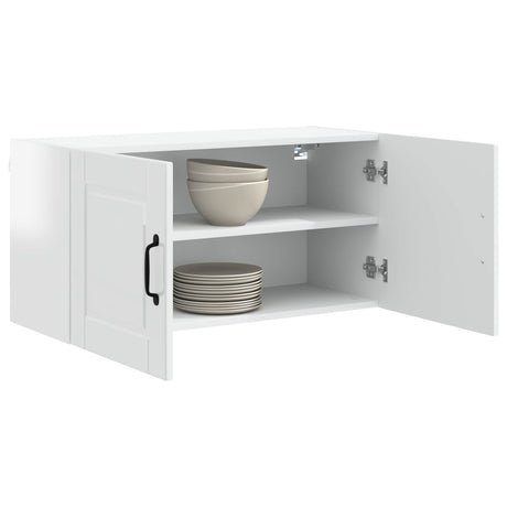 Vidaxl wandkast porto hoogglans wit 80 x 31 x 40 cm bewerkt hout