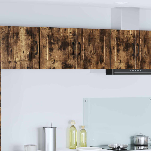 Vidaxl wandkast porto gerookt eiken 80 x 31 x 40 cm bewerkt hout
