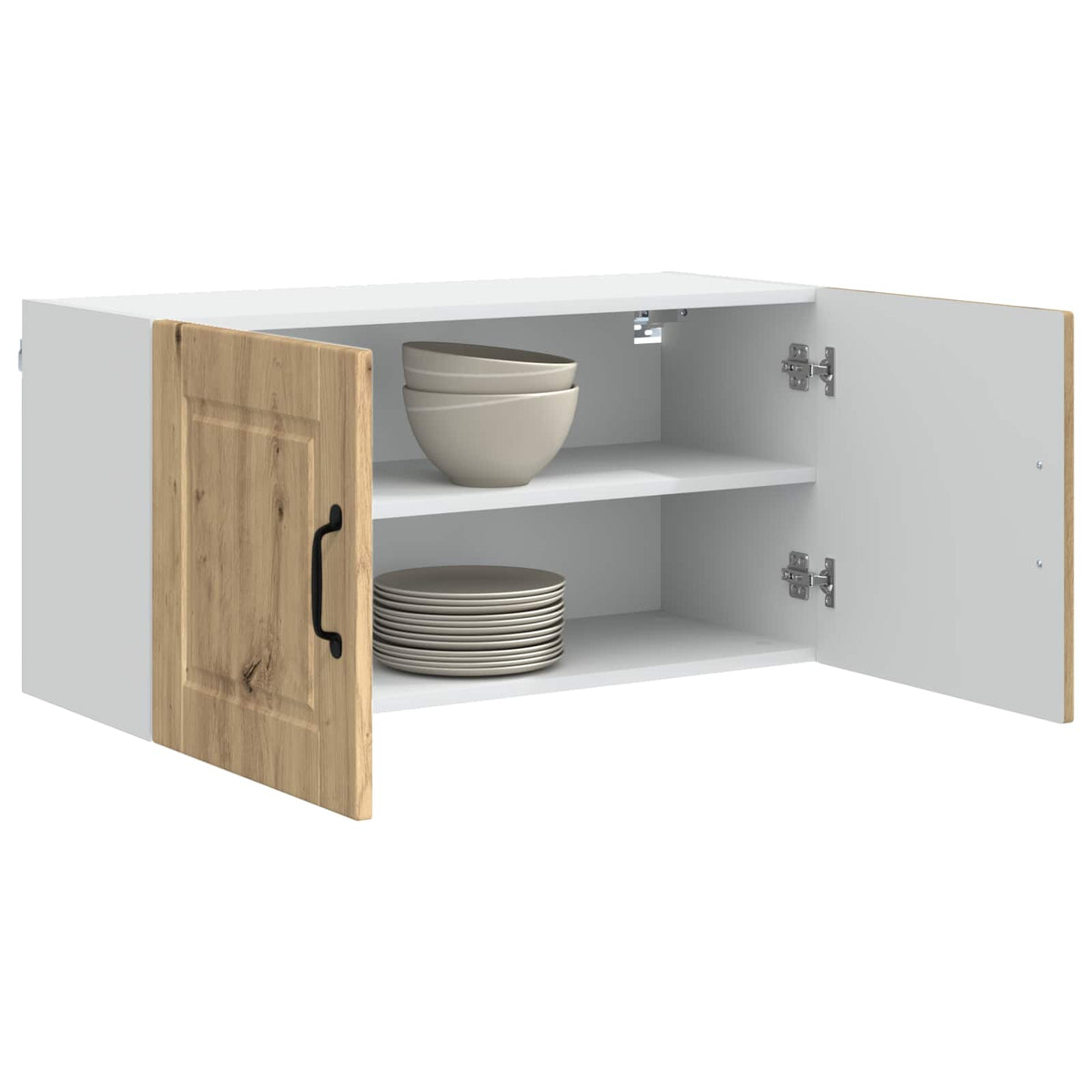 Vidaxl wandkast porto artisan eiken 80 x 31 x 40 cm bewerkt hout