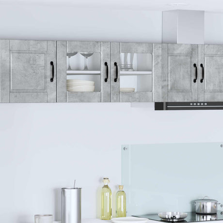 Vidaxl wandglas cabinet porto beton grijs 80 x 31 x 40 cm bewerkt hout
