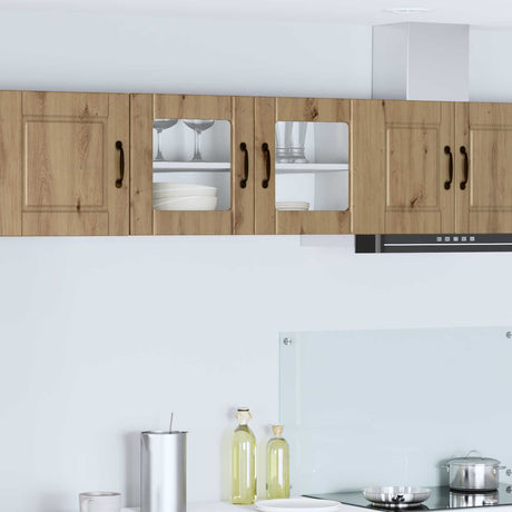 Vidaxl wandglas cabinet porto artisan eiken 80 x 31 x 40 cm