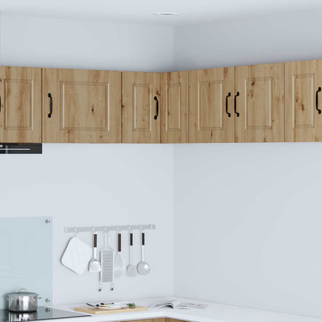 Vidaxl wandhoekkast porto artisan eiken 57 x 57 x 40 cm bewerkt hout