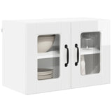 Vidaxl wandglas cabinet porto 2 st hoogglans wit bewerkt hout