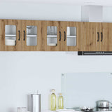 Vidaxl wandglas cabinet porto 2 st artisan eiken bewerkt hout