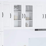 Vidaxl wandglas cabinet porto wit 40 x 31 x 80 cm bewerkt hout