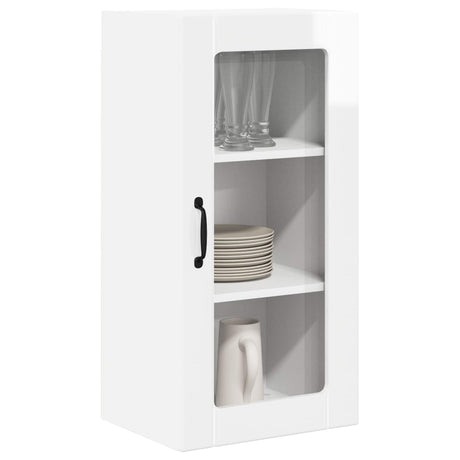 Vidaxl wandglascabinet porto hoogglans wit 40 x 31 x 80 cm