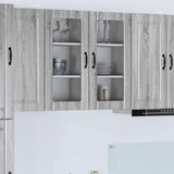 Vidaxl wandglas cabinet porto grijs sonoma 40 x 31 x 80 cm