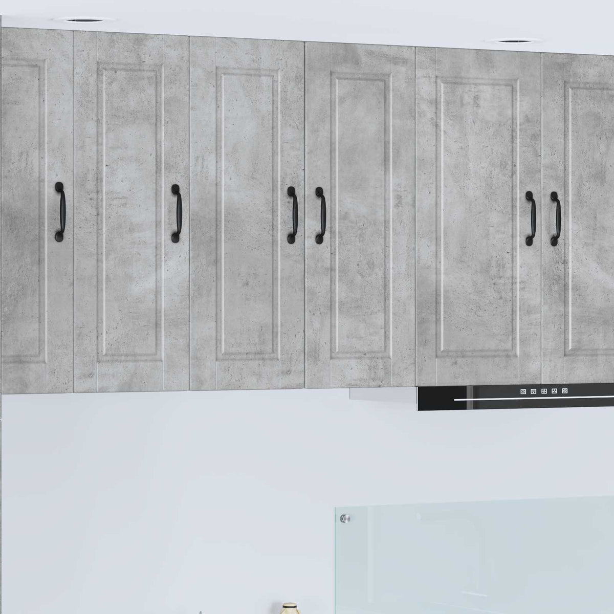 Vidaxl wandkast porto 2 st beton grijs bewerkt hout
