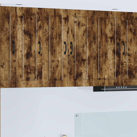 Vidaxl wandkast porto gerookt eiken 30 x 31 x 80 cm bewerkt hout