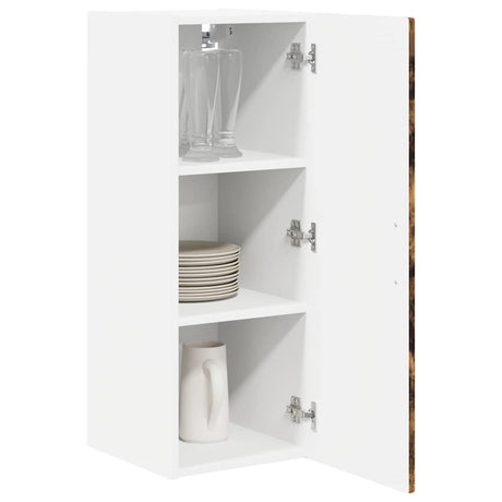 Vidaxl wandkast porto gerookt eiken 30 x 31 x 80 cm bewerkt hout
