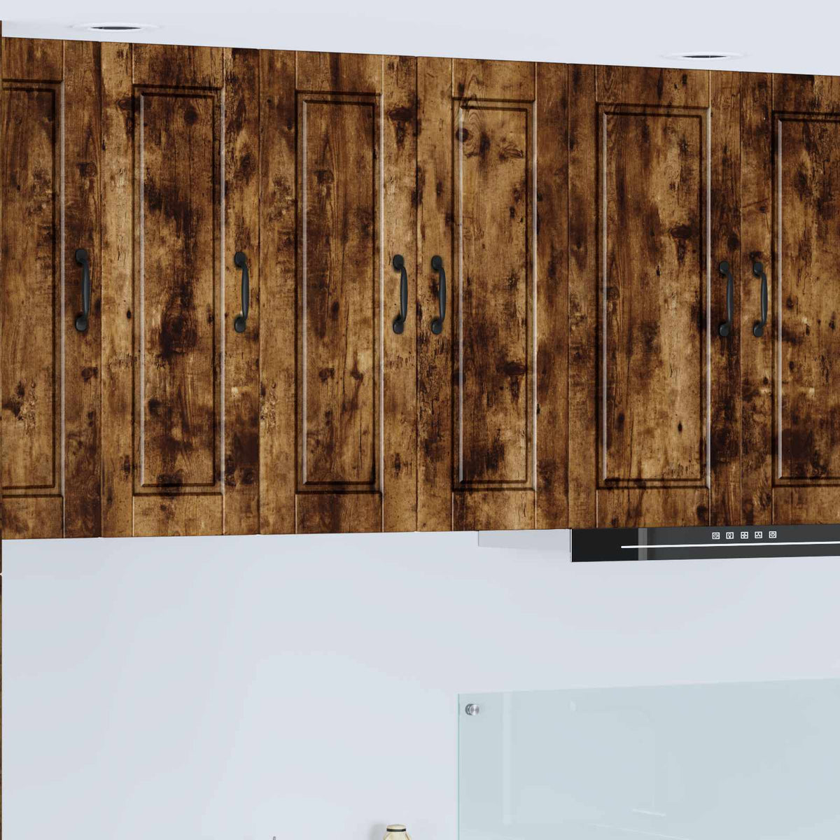 Vidaxl wandkast porto 2 st gerookt eiken bewerkt hout