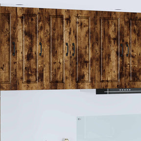 Vidaxl wandkast porto 2 st gerookt eiken bewerkt hout