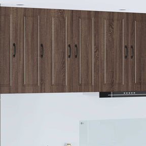 Vidaxl wandkast porto bruin eiken 30 x 31 x 80 cm bewerkt hout