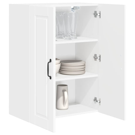 Vidaxl wandkast porto hoogglans wit 60 x 31 x 80 cm bewerkt hout