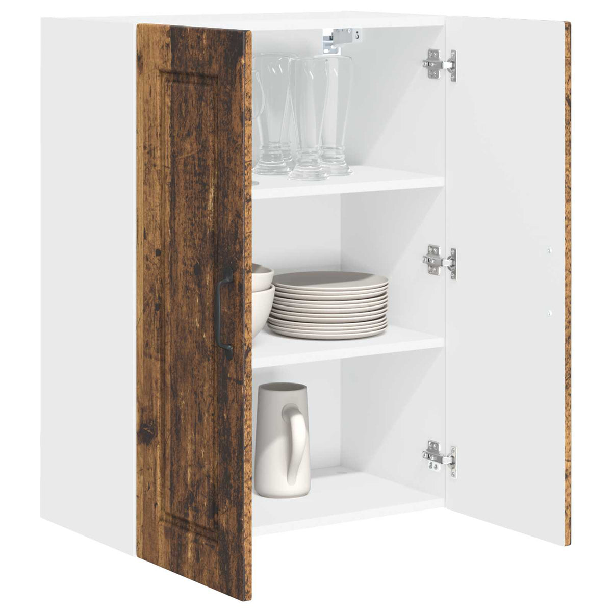 Vidaxl wandkast porto oudhout 60 x 31 x 80 cm bewerkt hout