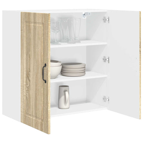 Vidaxl wandkast porto sonoma eiken 80 x 31 x 80 cm bewerkt hout