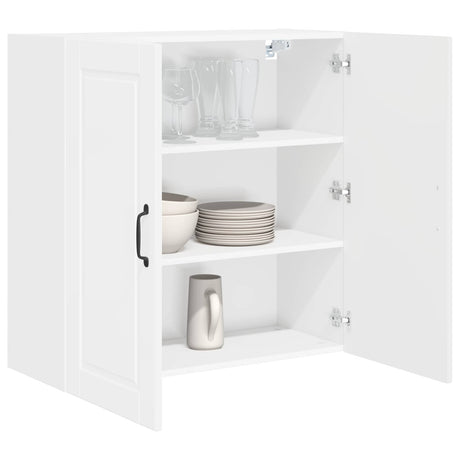 Vidaxl wandkast porto hoogglans wit 80 x 31 x 80 cm bewerkt hout