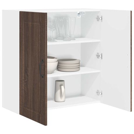 Vidaxl wandkast porto bruin eiken 80 x 31 x 80 cm bewerkt hout