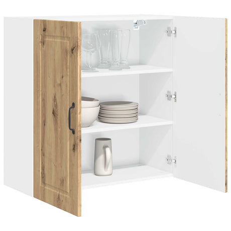 Vidaxl wandkast porto artisan eiken 80 x 31 x 80 cm bewerkt hout